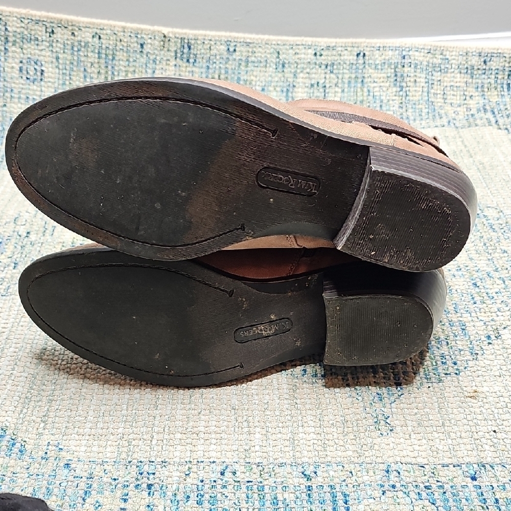 Kim Rogers Tan Ankle Booties with Strap Detail - Picture 9 of 12